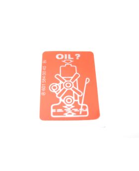Mercedes Engine Oil Level Check Label Decal Sticker A6015840040 New Genuine